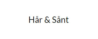 Hår & Sånt