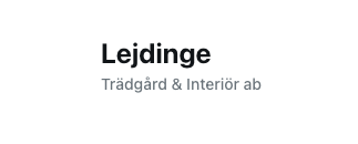 Lejdinge Trädgård och Interiör