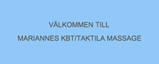 Mariannes KBT//taktila massage