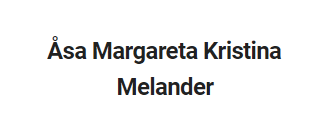 ÅM Consulting Åsa Melander